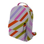 Lines Geometric Background Flap Pocket Backpack (Large)
