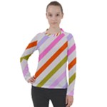 Lines Geometric Background Women s Pique Long Sleeve T-Shirt
