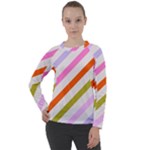 Lines Geometric Background Women s Long Sleeve Raglan T-Shirt