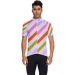 Lines Geometric Background Men s Short Sleeve Cycling Jersey