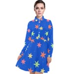 Background Star Darling Galaxy Long Sleeve Chiffon Shirt Dress