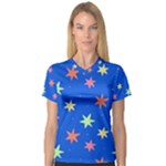 Background Star Darling Galaxy V-Neck Sport Mesh T-Shirt