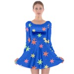 Background Star Darling Galaxy Long Sleeve Skater Dress