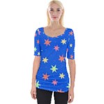 Background Star Darling Galaxy Wide Neckline T-Shirt