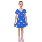 Background Star Darling Galaxy Kids  Short Sleeve Velvet Dress