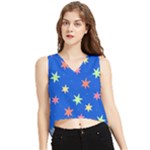 Background Star Darling Galaxy V-Neck Cropped Tank Top