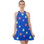 Background Star Darling Galaxy Halter Tie Back Chiffon Dress