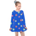Background Star Darling Galaxy Kids  Long Sleeve Dress
