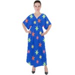 Background Star Darling Galaxy V-Neck Boho Style Maxi Dress