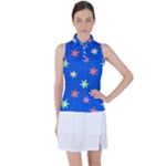 Background Star Darling Galaxy Women s Sleeveless Polo T-Shirt