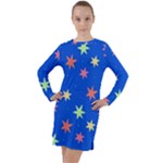 Background Star Darling Galaxy Long Sleeve Hoodie Dress