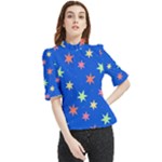 Background Star Darling Galaxy Frill Neck Blouse