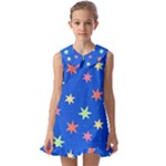 Background Star Darling Galaxy Kids  Pilgrim Collar Ruffle Hem Dress