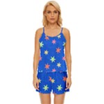 Background Star Darling Galaxy Satin Pajama Short Set