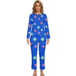 Background Star Darling Galaxy Womens  Long Sleeve Lightweight Pajamas Set