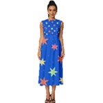 Background Star Darling Galaxy Sleeveless Round Neck Midi Dress