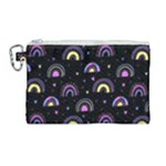 Wallpaper Pattern Rainbow Canvas Cosmetic Bag (Large)