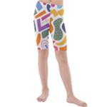 Abstract Pattern Background Kids  Mid Length Swim Shorts