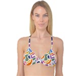 Abstract Pattern Background Reversible Tri Bikini Top