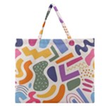 Abstract Pattern Background Zipper Large Tote Bag