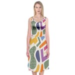 Abstract Pattern Background Midi Sleeveless Dress