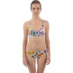 Abstract Pattern Background Wrap Around Bikini Set