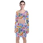 Abstract Pattern Background Top and Skirt Sets