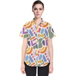 Abstract Pattern Background Women s Short Sleeve Shirt