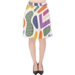 Abstract Pattern Background Velvet High Waist Skirt