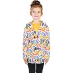 Abstract Pattern Background Kids  Double Breasted Button Coat