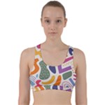 Abstract Pattern Background Back Weave Sports Bra