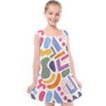Abstract Pattern Background Kids  Cross Back Dress