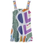 Abstract Pattern Background Kids  Layered Skirt Swimsuit