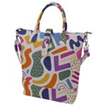 Abstract Pattern Background Buckle Top Tote Bag