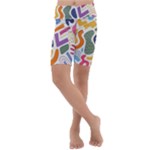 Abstract Pattern Background Kids  Lightweight Velour Cropped Yoga Leggings