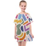 Abstract Pattern Background Kids  One Piece Chiffon Dress