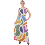 Abstract Pattern Background Chiffon Mesh Boho Maxi Dress