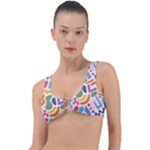 Abstract Pattern Background Ring Detail Bikini Top