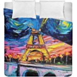 Eiffel Tower Starry Night Print Van Gogh Duvet Cover Double Side (King Size)