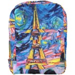 Eiffel Tower Starry Night Print Van Gogh Full Print Backpack