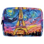 Eiffel Tower Starry Night Print Van Gogh Make Up Pouch (Medium)