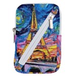 Eiffel Tower Starry Night Print Van Gogh Belt Pouch Bag (Small)