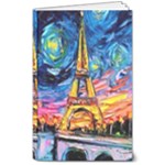 Eiffel Tower Starry Night Print Van Gogh 8  x 10  Softcover Notebook