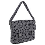 Ethnic symbols motif black and white pattern Buckle Messenger Bag