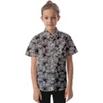 Ethnic symbols motif black and white pattern Kids  Short Sleeve Shirt