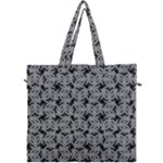 Ethnic symbols motif black and white pattern Canvas Travel Bag