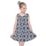 Ethnic symbols motif black and white pattern Kids  Summer Dress