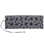 Ethnic symbols motif black and white pattern Roll Up Canvas Pencil Holder (M)
