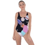 Girl Bed Space Planets Spaceship Rocket Astronaut Galaxy Universe Cosmos Woman Dream Imagination Bed Bring Sexy Back Swimsuit