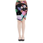 Girl Bed Space Planets Spaceship Rocket Astronaut Galaxy Universe Cosmos Woman Dream Imagination Bed Midi Wrap Pencil Skirt